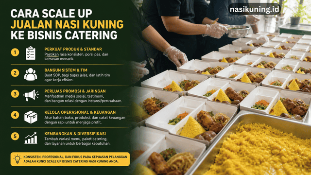 Cara Scale Up Jualan Nasi Kuning ke Bisnis Catering