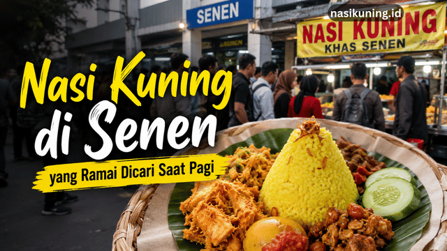 Nasi Kuning di Senen yang Ramai Dicari Saat Pagi